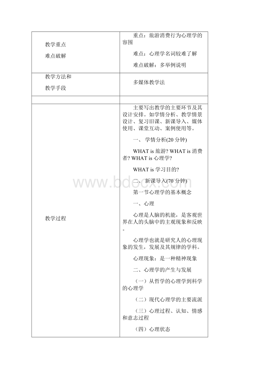 旅游消费行为心理学教案设计Word文档格式.docx_第3页