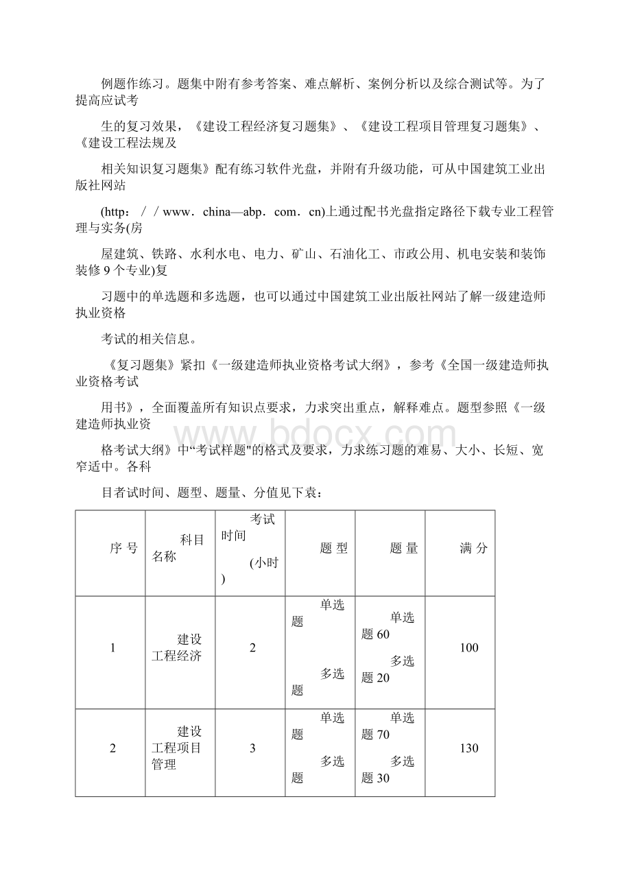 全国一级建造师执业资格考试辅导及答案复习题集DOC 112页.docx_第3页