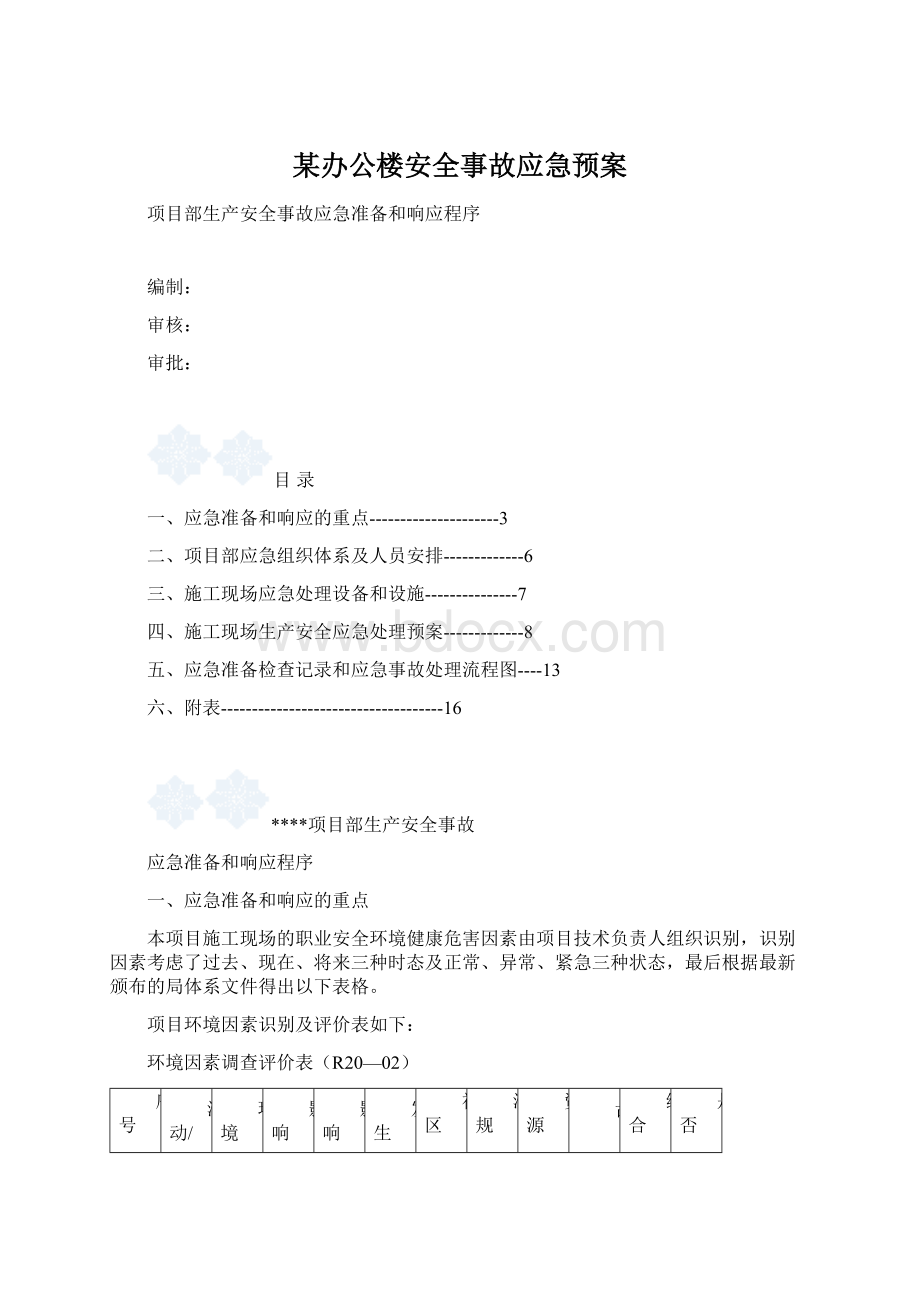 某办公楼安全事故应急预案.docx_第1页