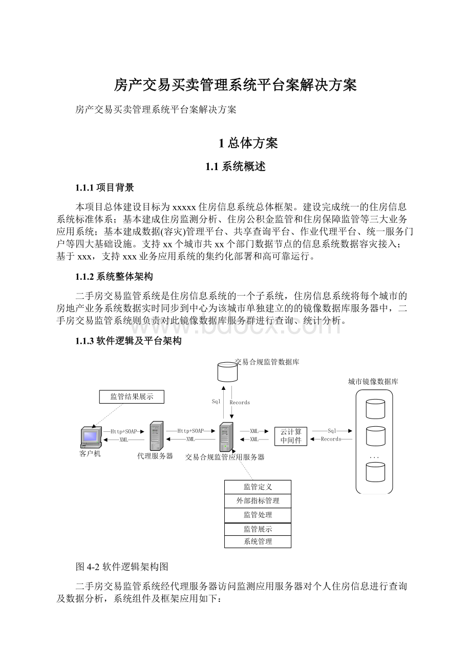 房产交易买卖管理系统平台案解决方案.docx