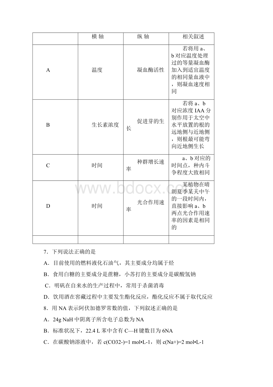 湖北省八市届高三调考理科综合试题Word下载.docx_第3页