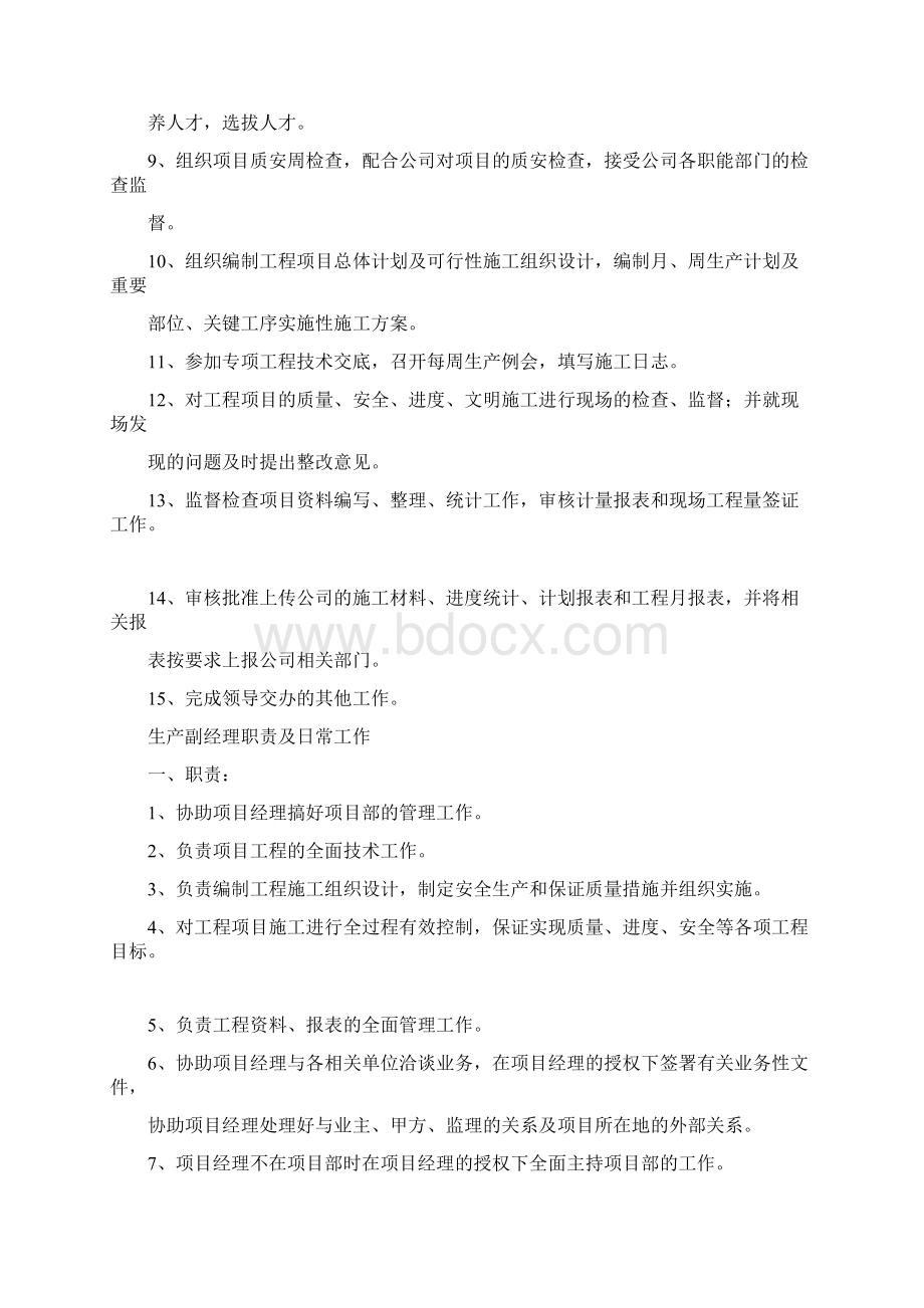 工程项目各岗位职责及分工文档格式.docx_第3页