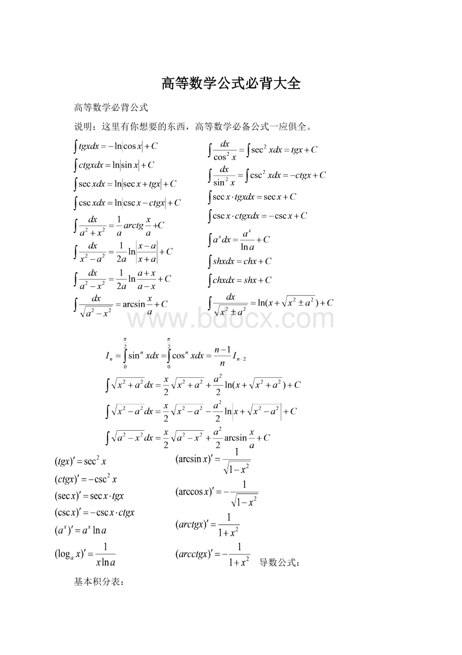 高等数学公式必背大全.docx