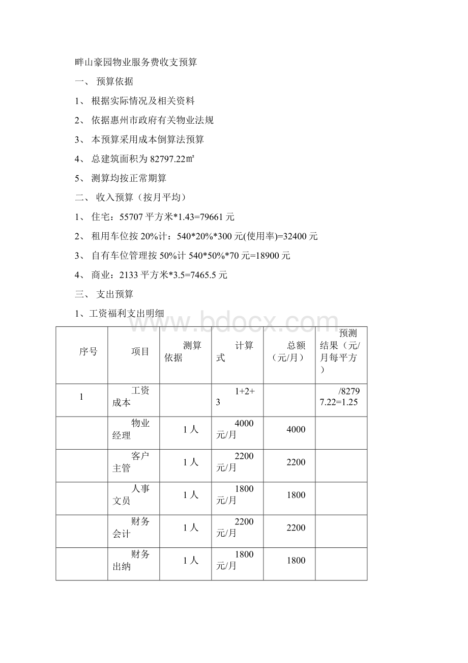 关于畔山豪园物业管理费定价的申请Word格式文档下载.docx_第3页