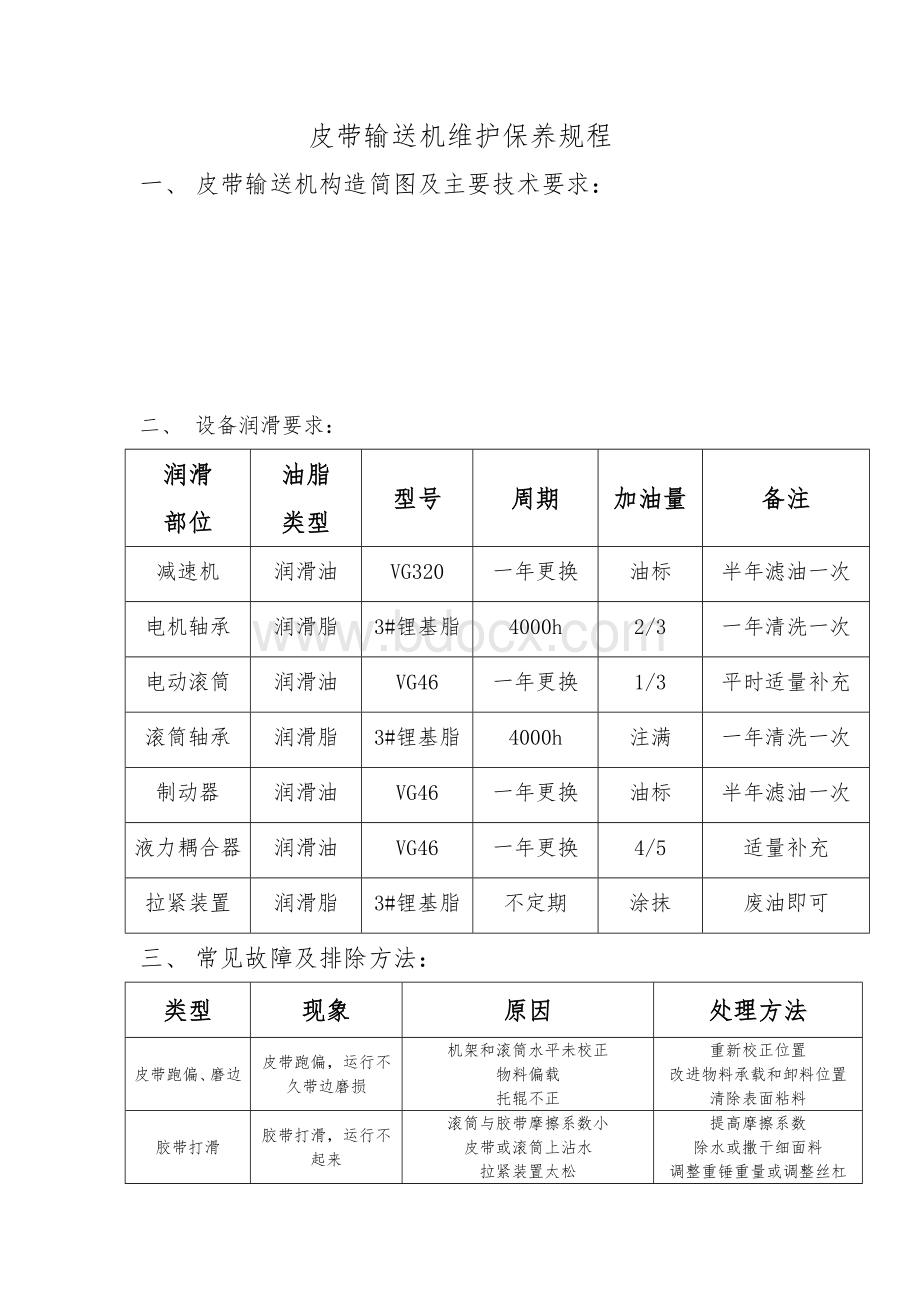 皮带机维护保养规程.doc_第1页