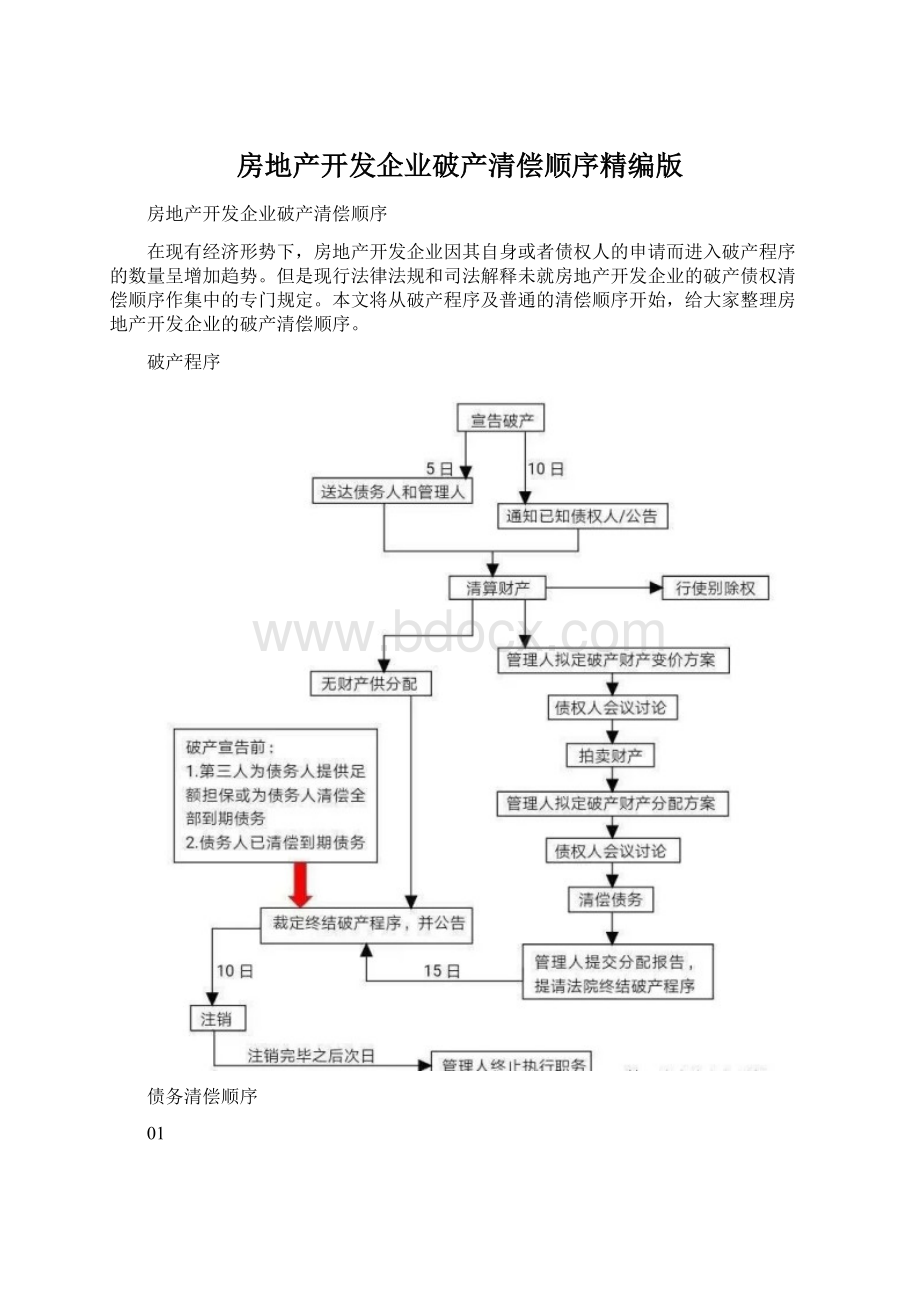 房地产开发企业破产清偿顺序精编版.docx_第1页