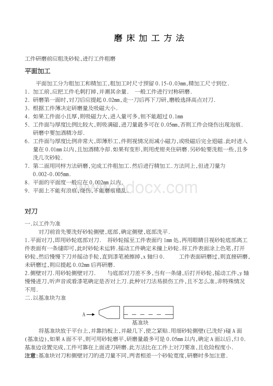 磨床加工方法Word格式文档下载.doc