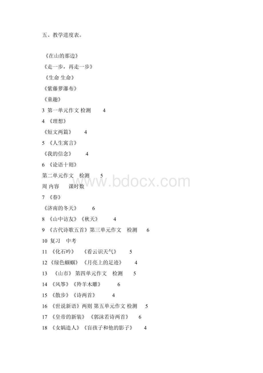 初中语文七年级上册教学计划 2.docx_第2页