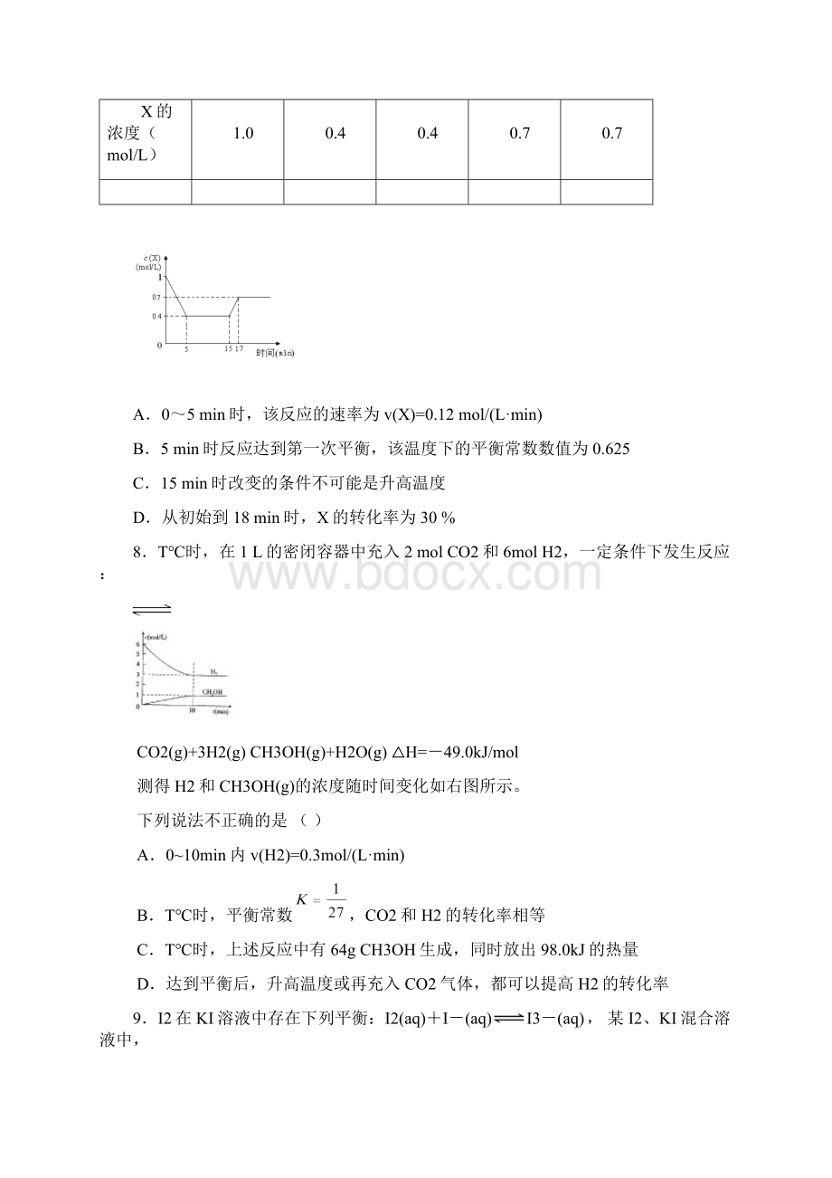 届北京高三化学一二模化学平衡试题汇总.docx_第3页