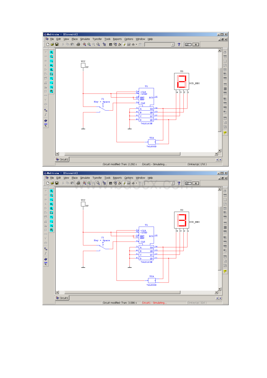 数电实验报告 多位计数器仿真.docx_第2页