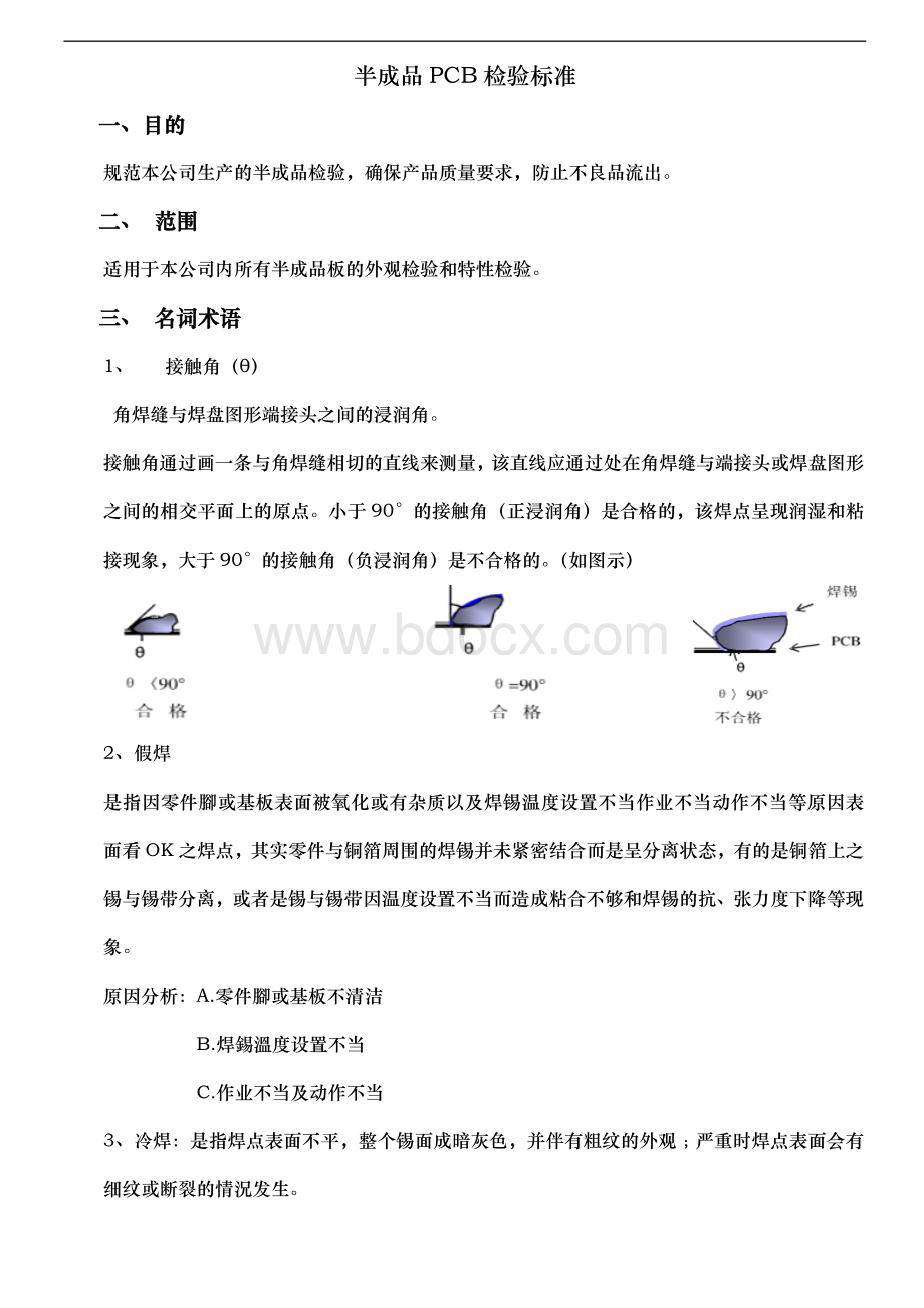 半成品PCB检验标准作业指导书.doc_第1页