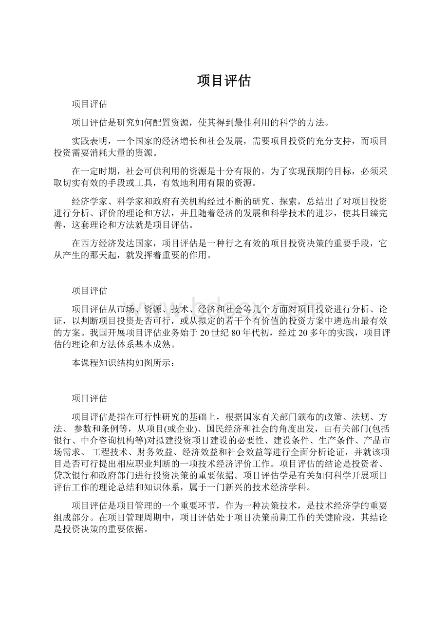 项目评估Word格式文档下载.docx