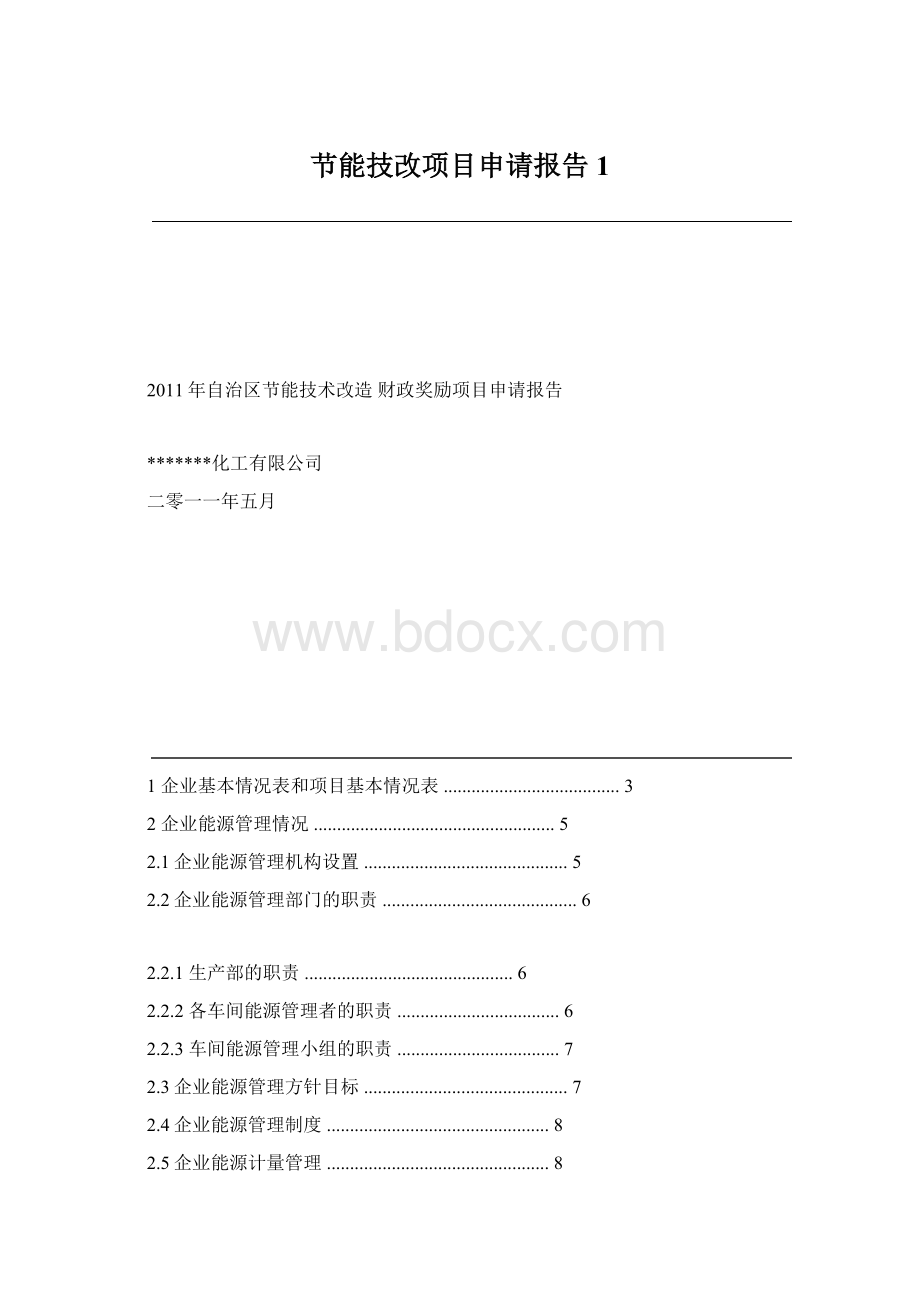 节能技改项目申请报告1Word文件下载.docx_第1页