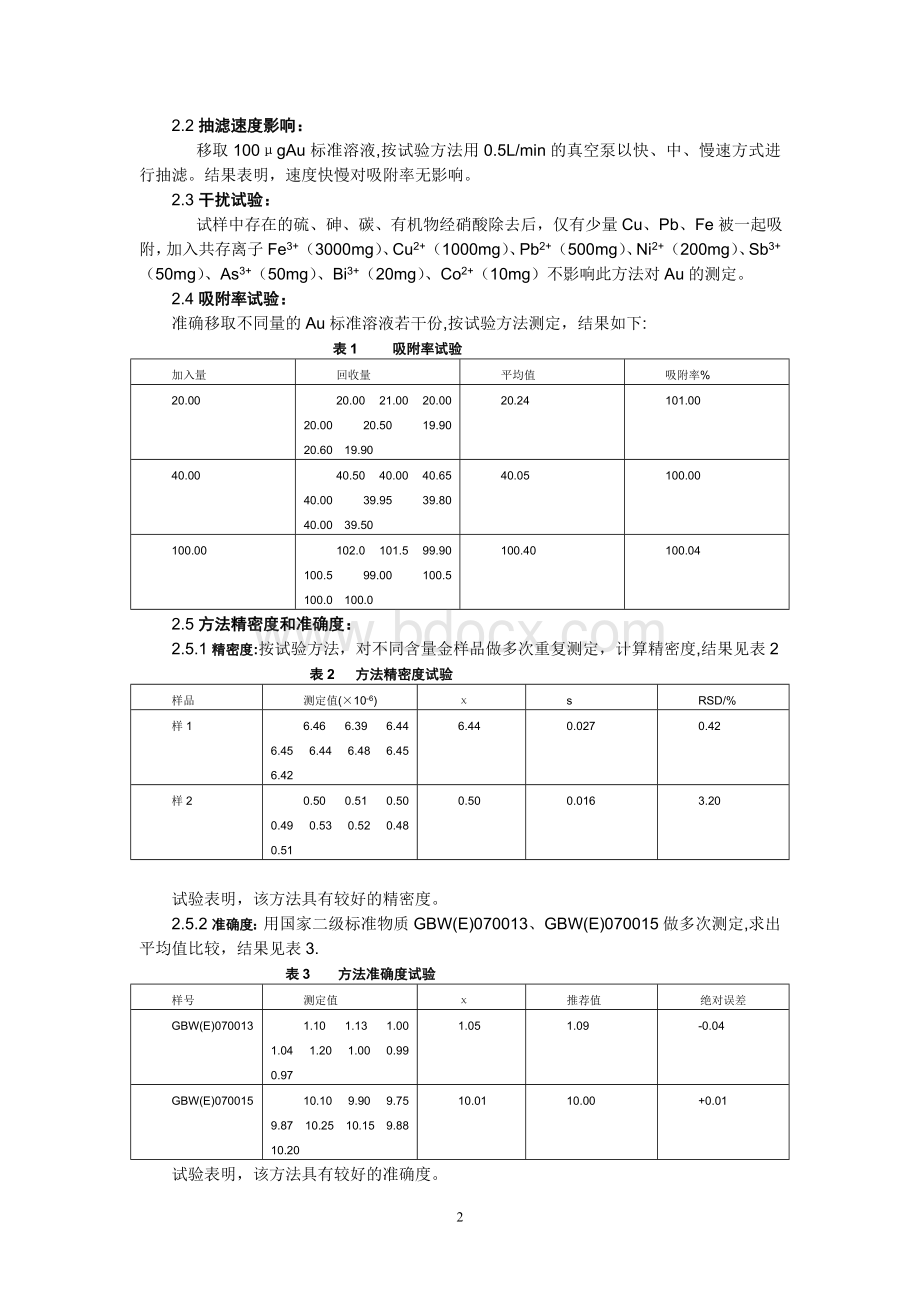 活性炭富集火焰原子吸收法测定矿石中的金.doc_第2页