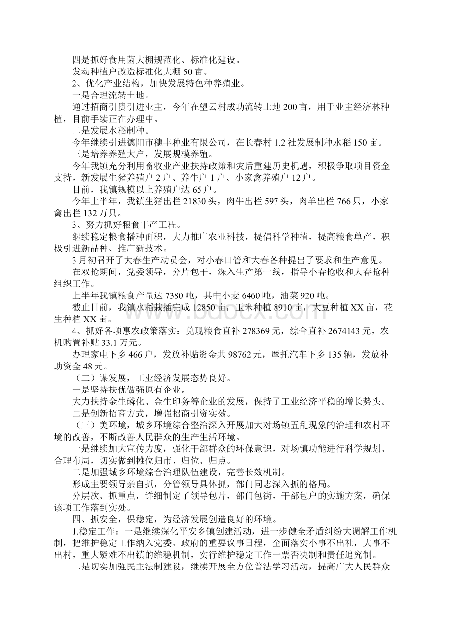 乡镇上半年工作总结4篇.docx_第2页