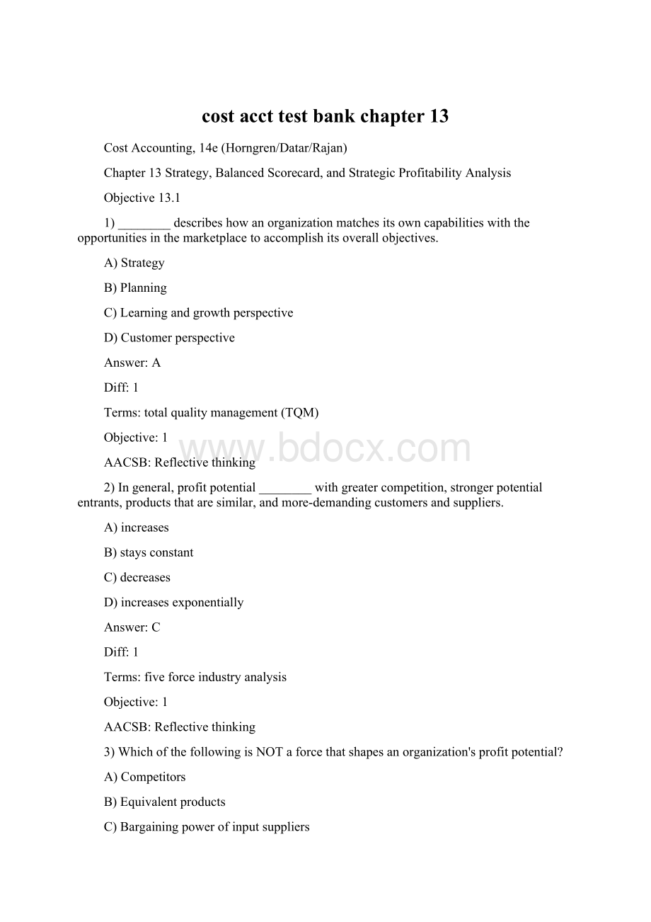 cost acct test bank chapter 13.docx