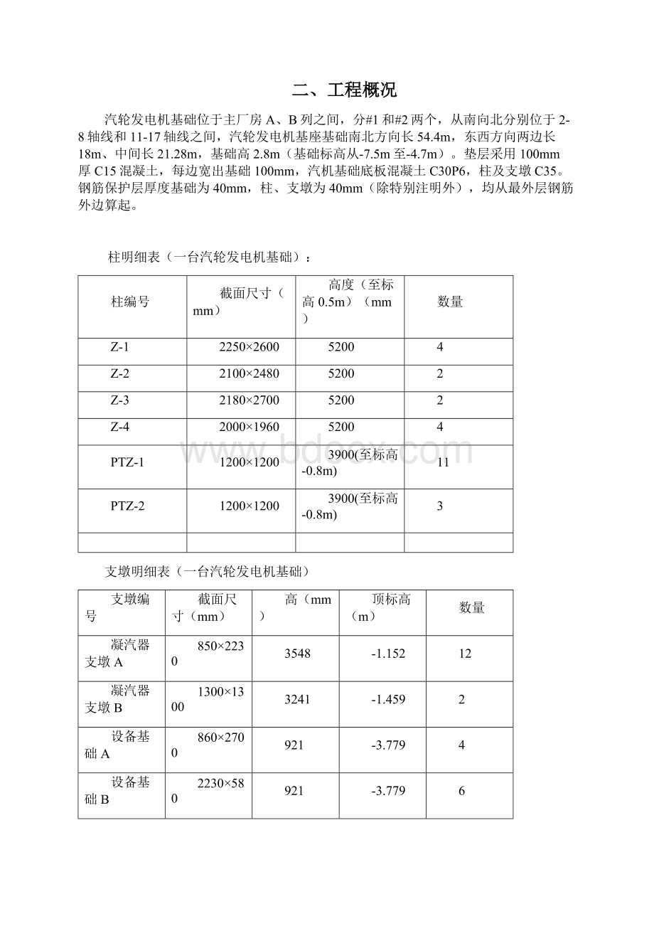 汽轮发电机基础方案文档格式.docx_第2页