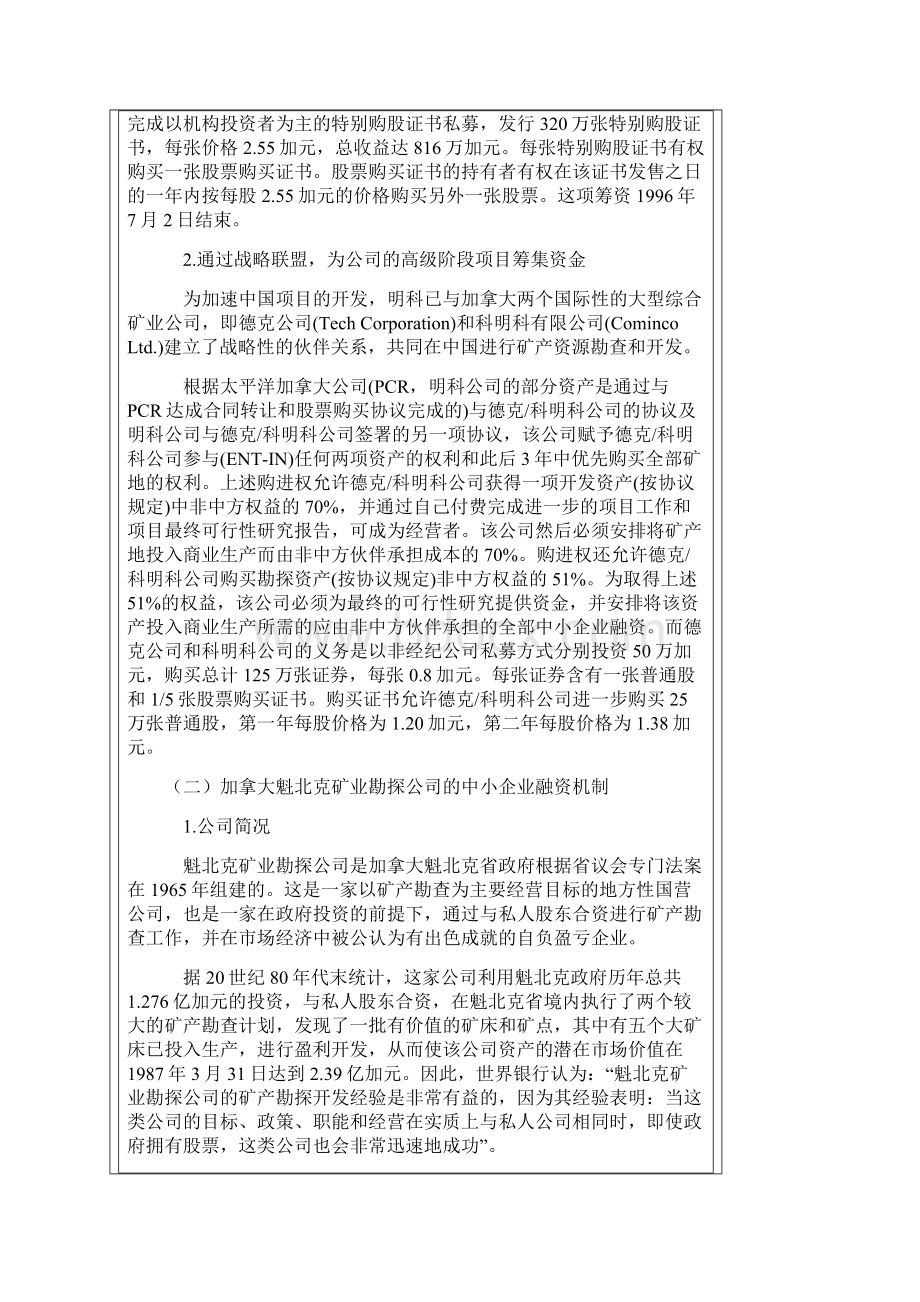 加拿大矿业运作融资案例Word文档下载推荐.docx_第2页