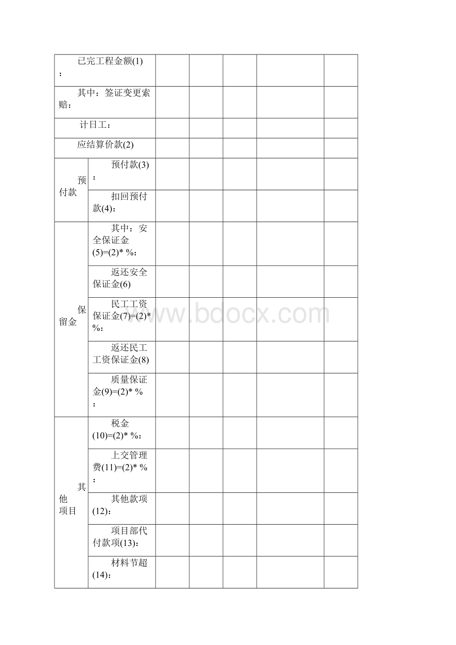 分包计量表格模板.docx_第2页