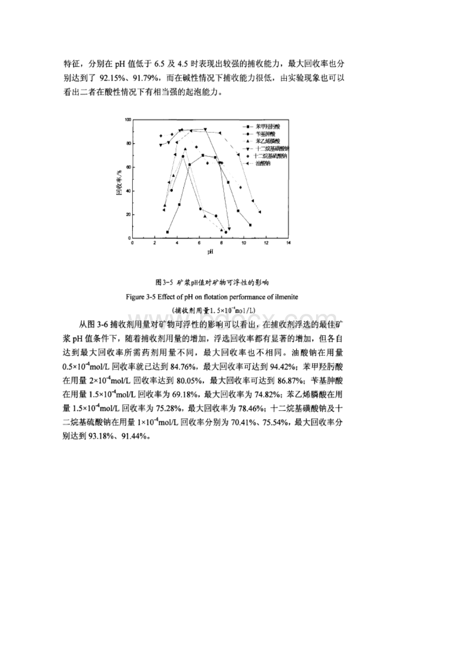 捕收剂浮选钛铁矿行为研究.docx_第3页