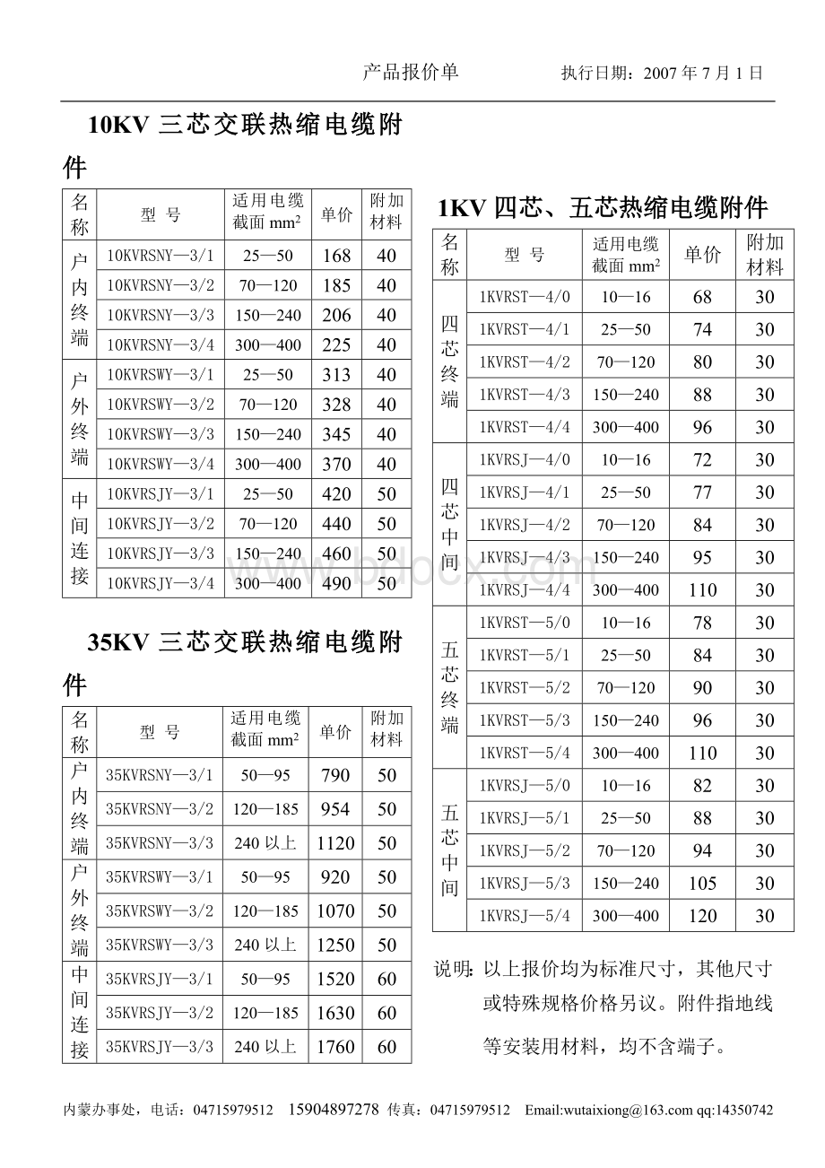 07客户报价单(公开)Word文档下载推荐.doc