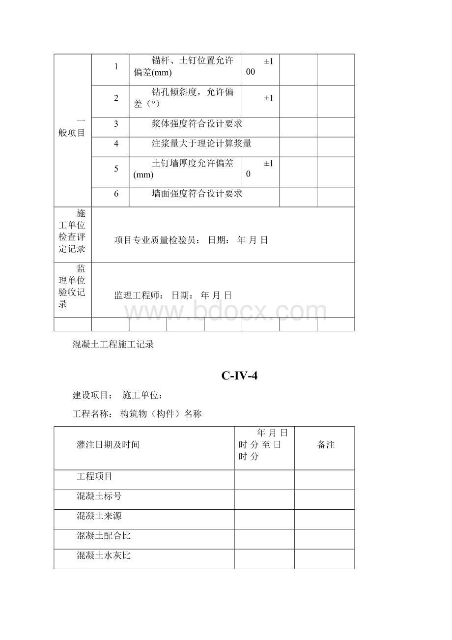 土钉墙钻孔施工记录表Word文件下载.docx_第3页