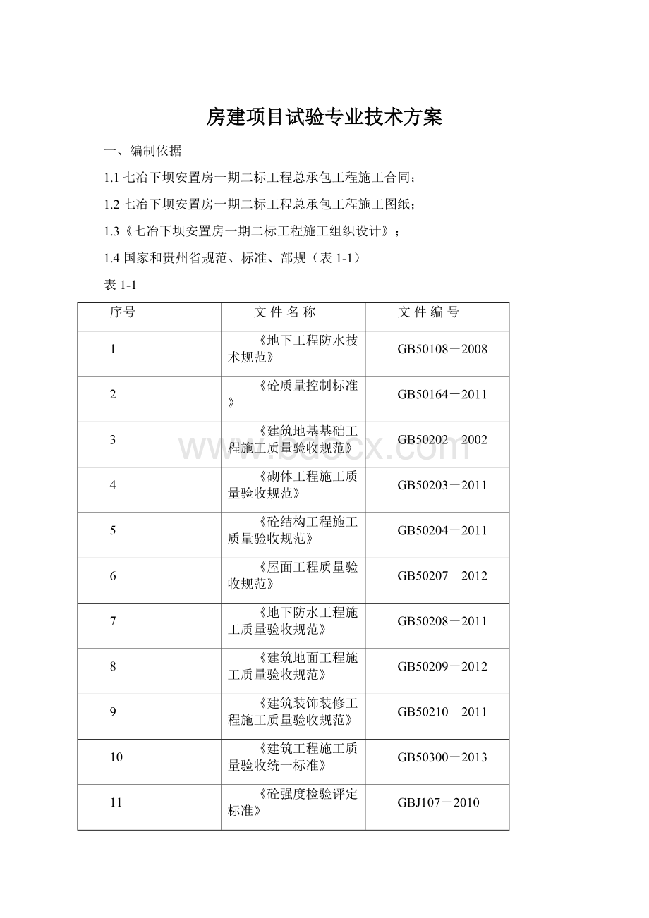 房建项目试验专业技术方案.docx_第1页