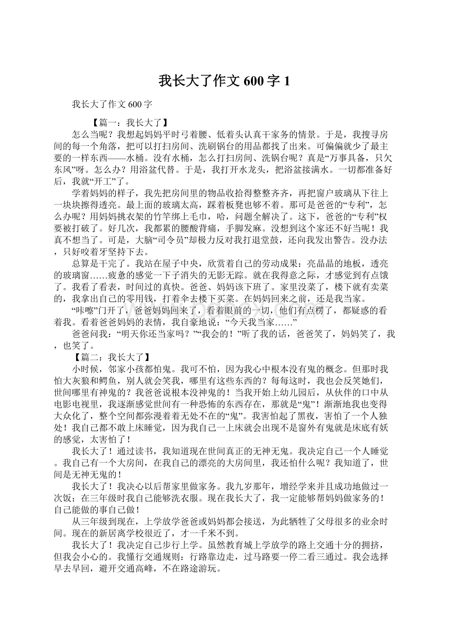 我长大了作文600字1文档格式.docx