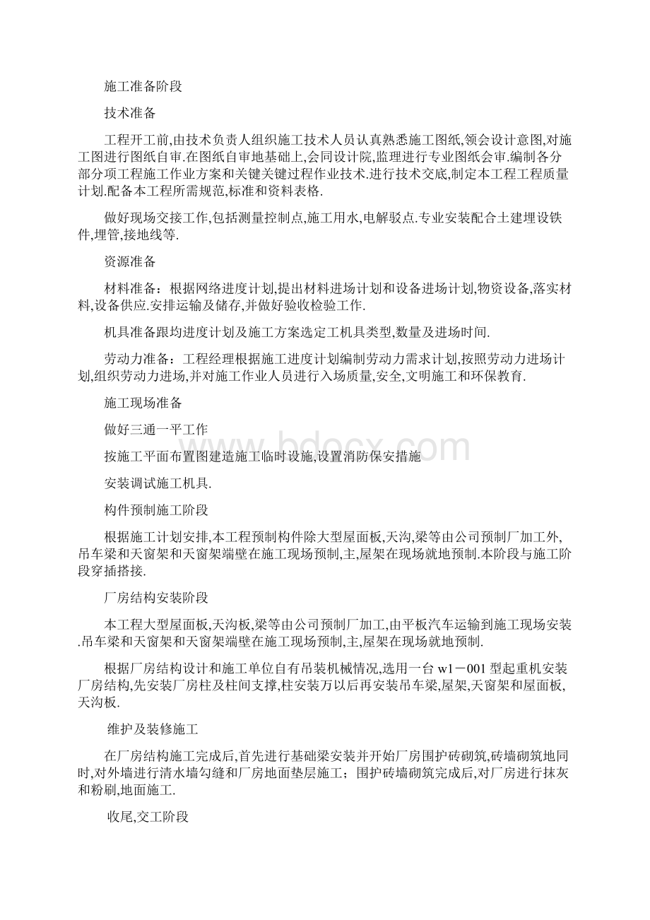 工程施工《装配式单层工业厂房施工组织设计方案书》.docx_第3页