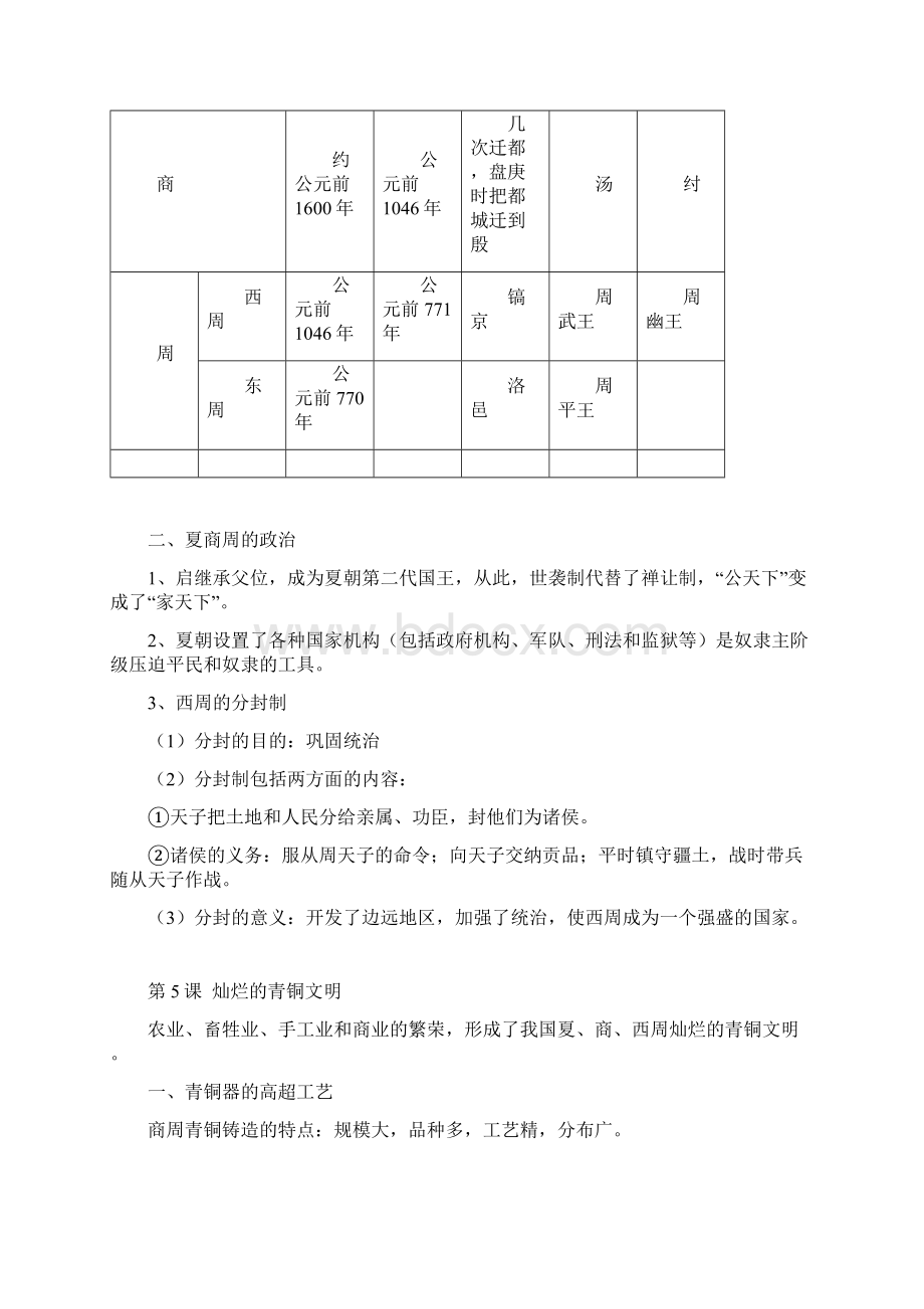 99七年级上历史知识点总结 代家坝中学 梁永林.docx_第3页