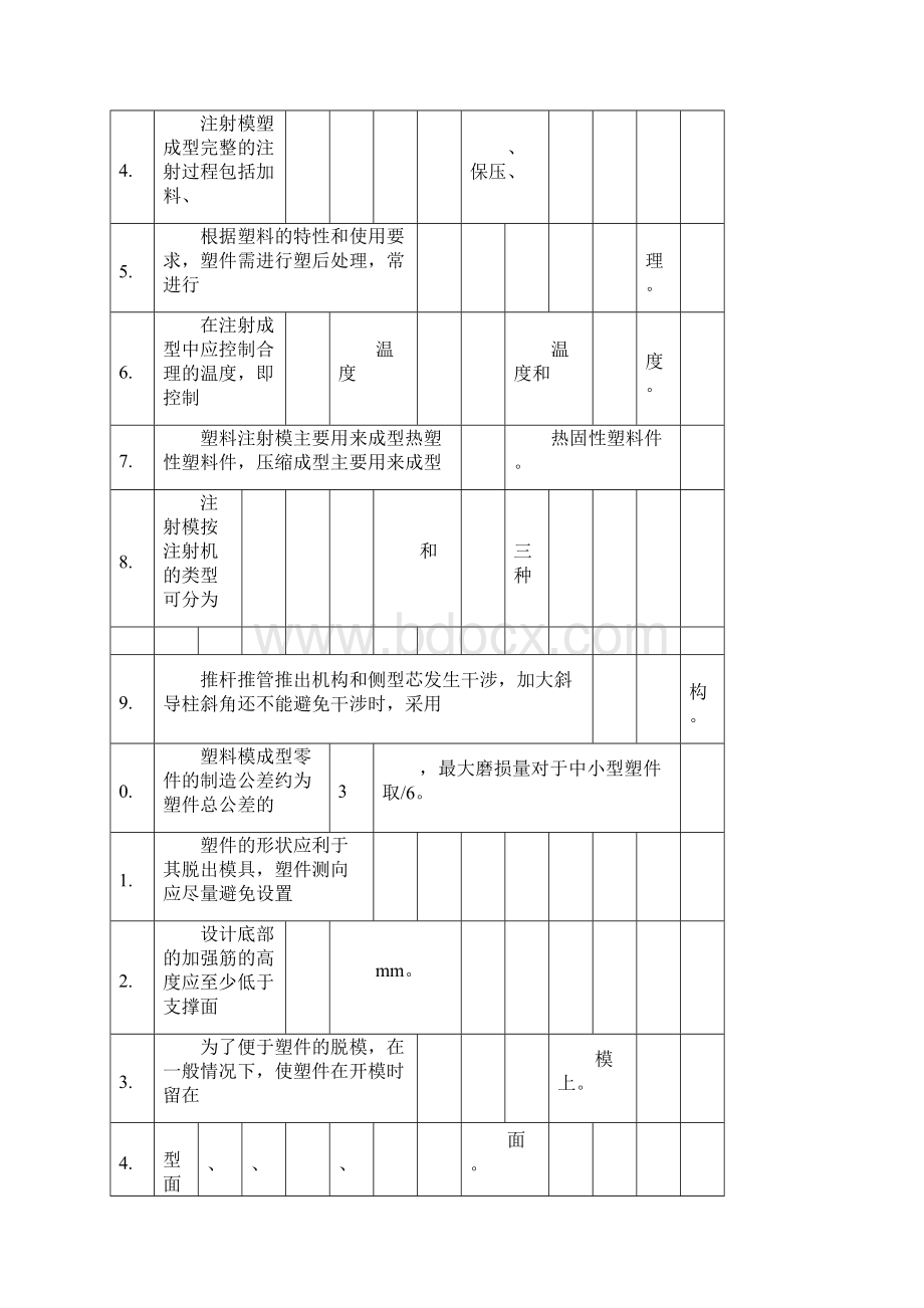 注塑模具1期末复习题Word下载.docx_第3页