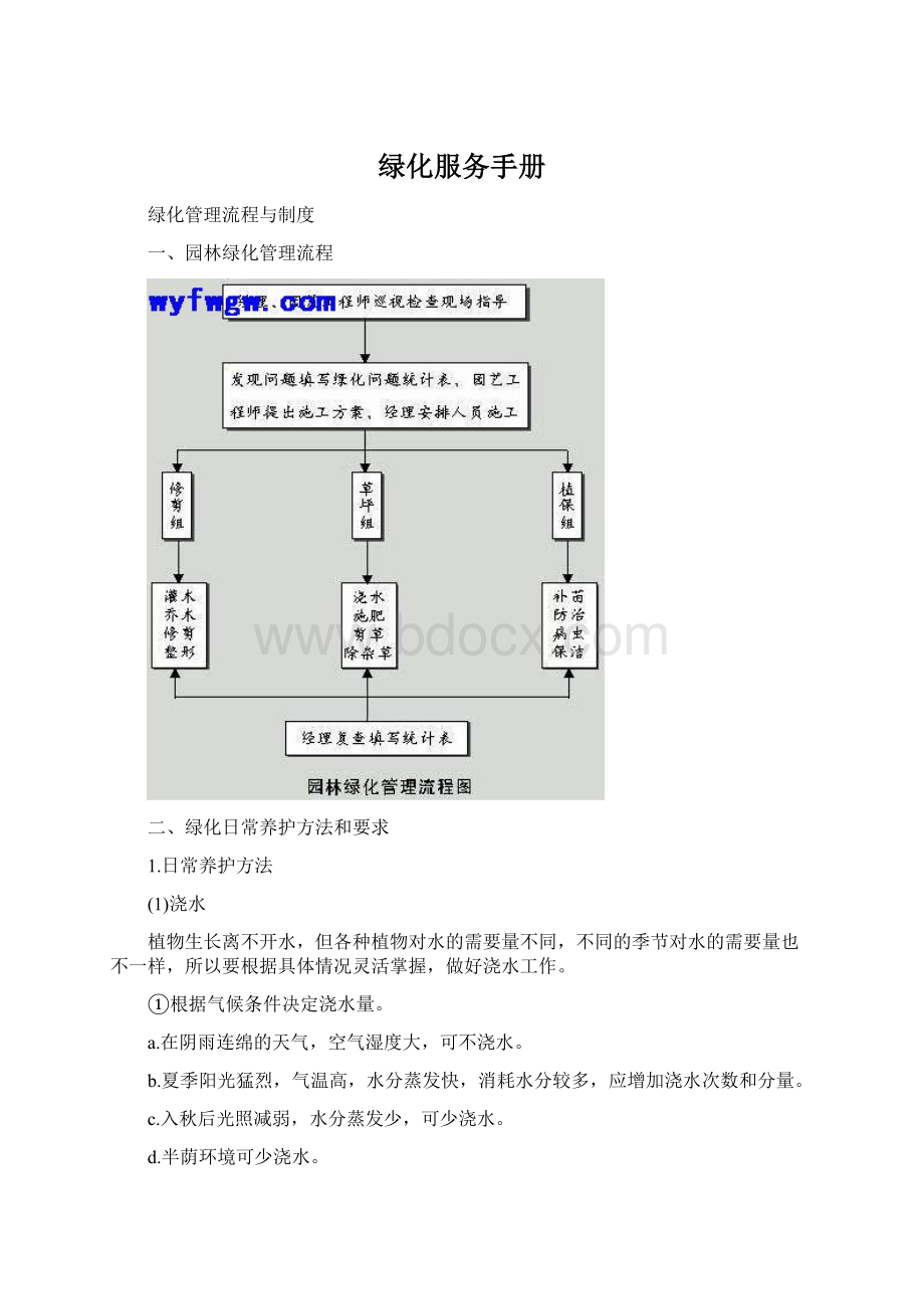 绿化服务手册Word文件下载.docx