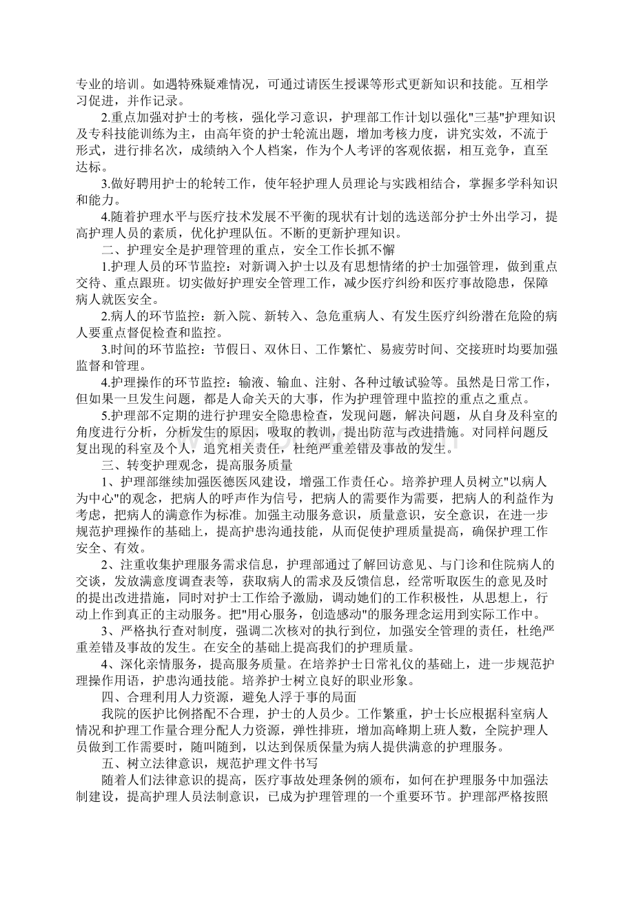 医院护理部工作计划三篇Word格式.docx_第3页