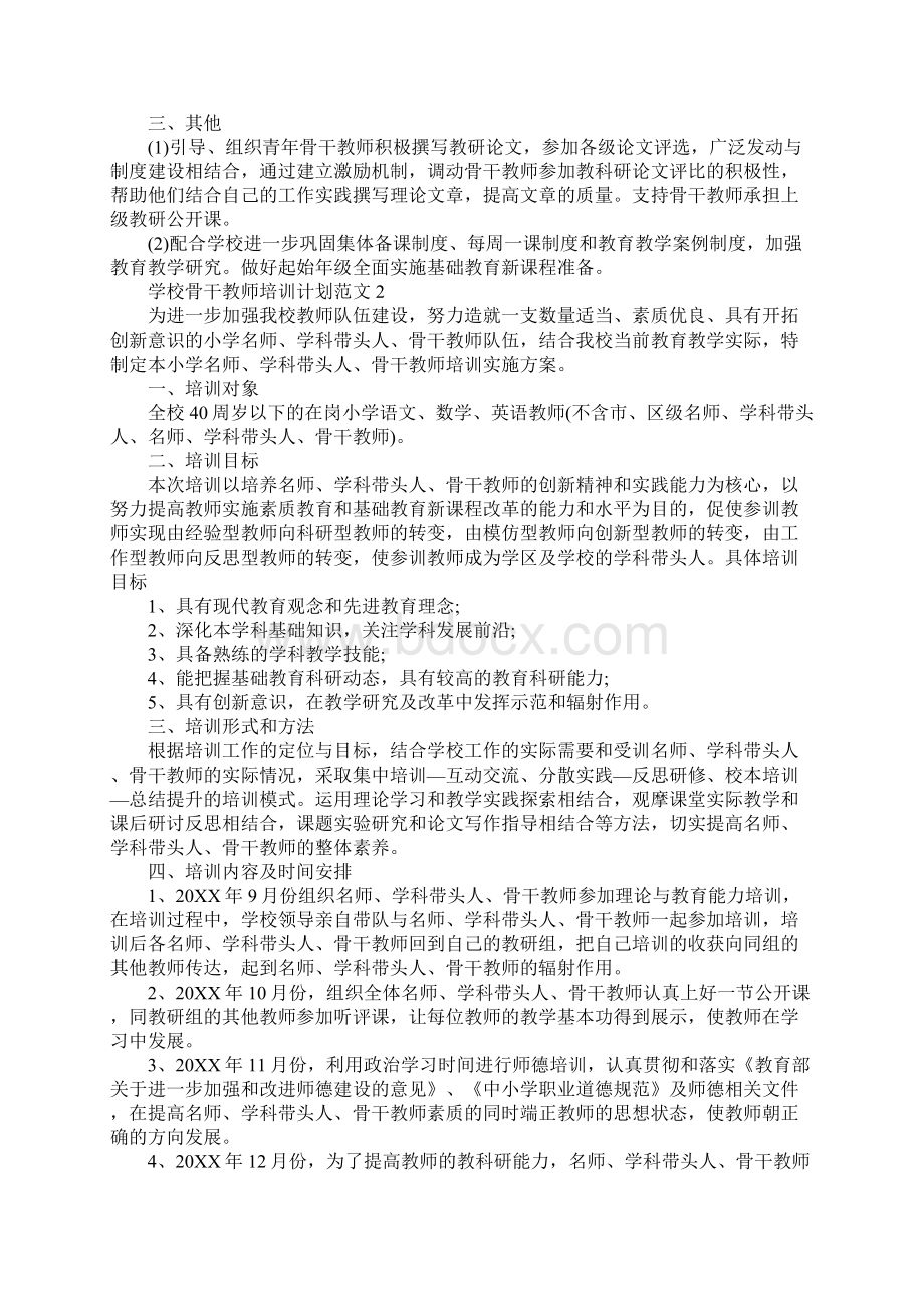 学校骨干教师培训计划.docx_第2页