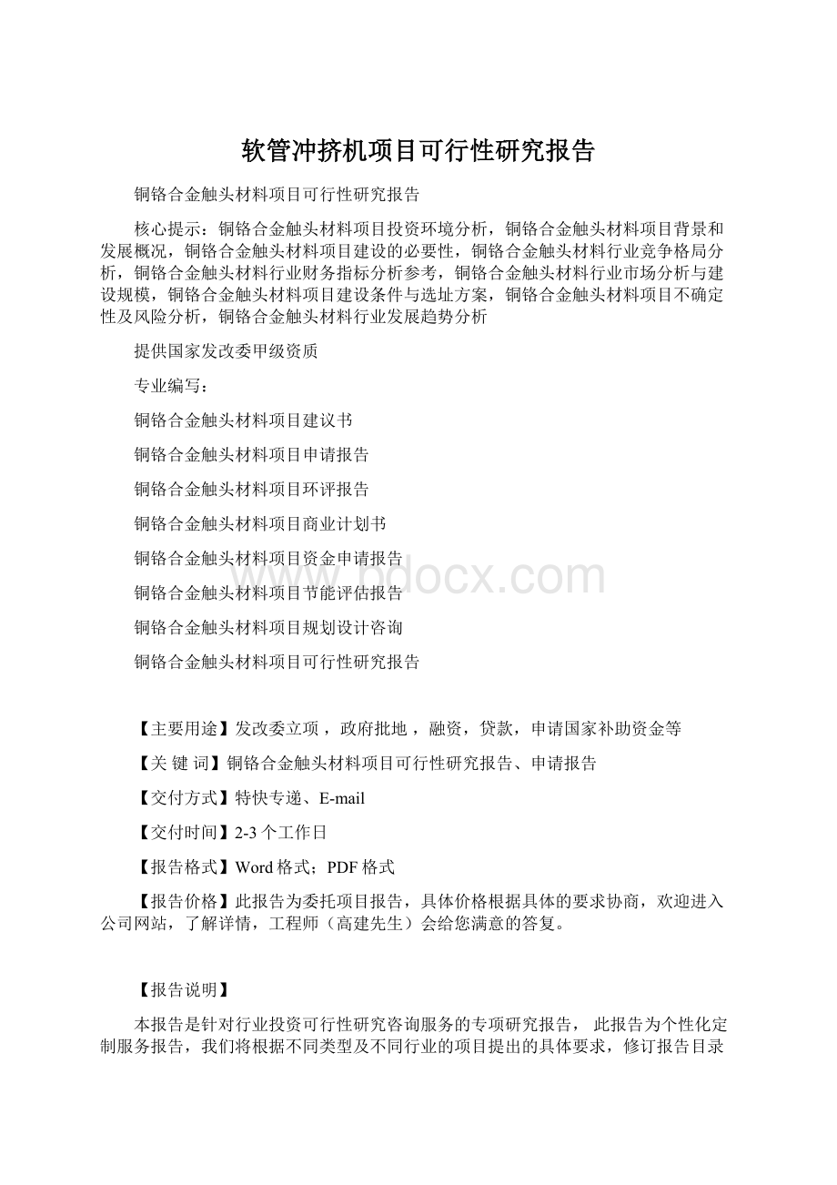 软管冲挤机项目可行性研究报告.docx