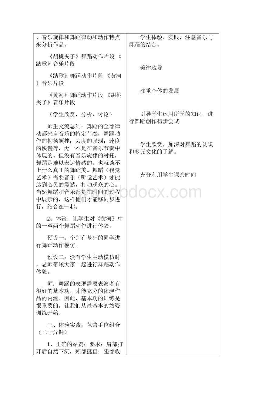 高中音乐选修模块音乐与舞蹈教案.docx_第3页