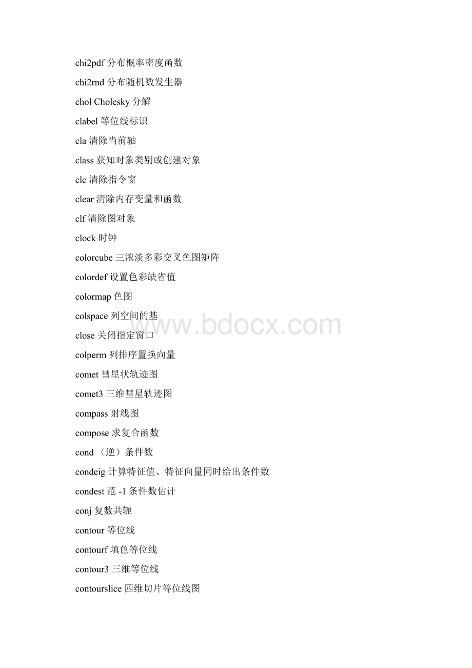 MATLAB命令大全以字母排列.docx_第3页