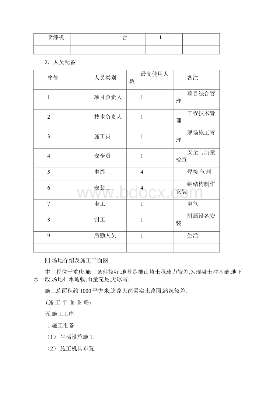 重庆某单层厂房施工组织设计Word下载.docx_第3页