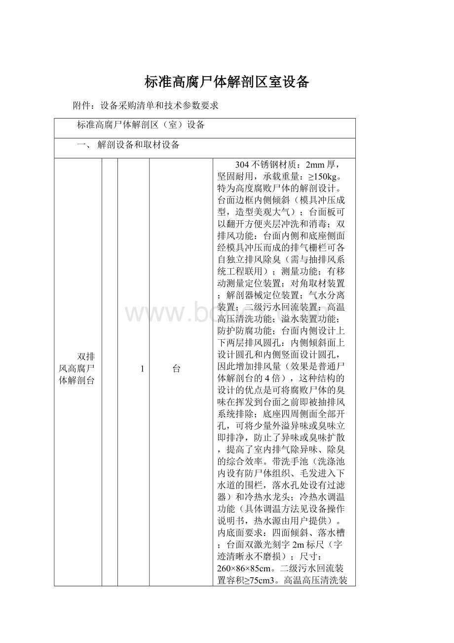 标准高腐尸体解剖区室设备.docx_第1页