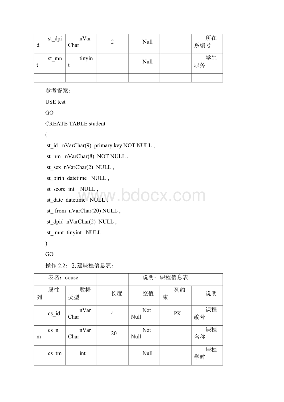 SQL Server SQL实验与练习题参考答案Word格式文档下载.docx_第3页