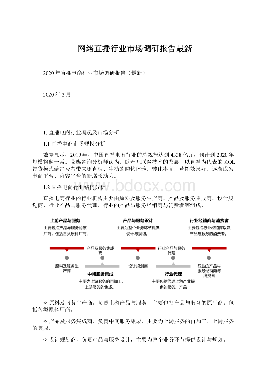 网络直播行业市场调研报告最新Word文档格式.docx_第1页