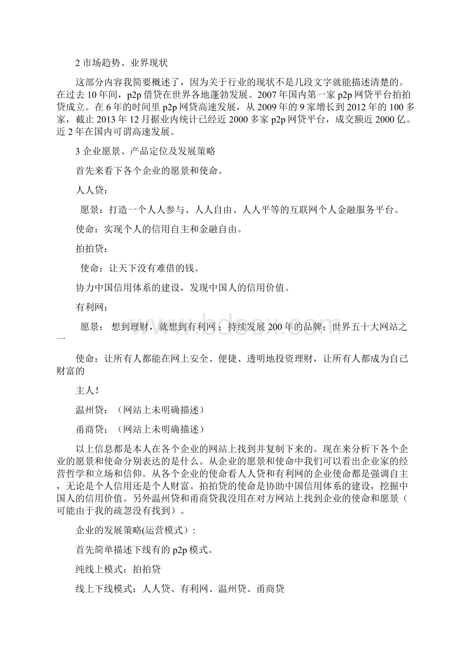 推荐精品P2P网贷平台竞品分析报告.docx_第2页