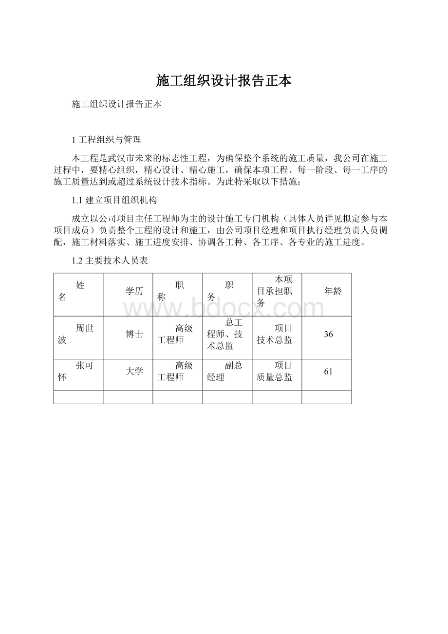 施工组织设计报告正本.docx