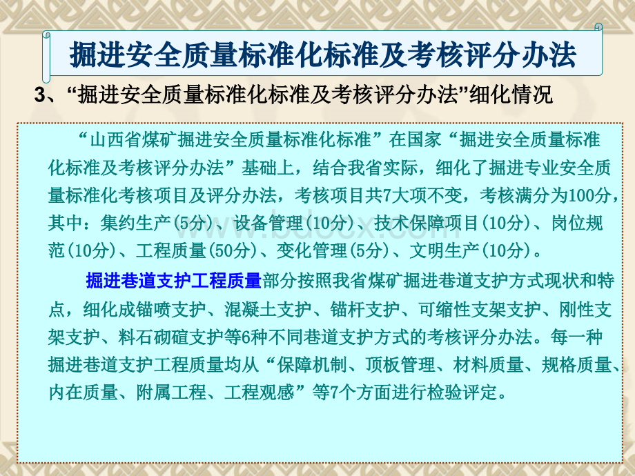 掘进安全质量标准化标准及考核评分办法优质PPT.ppt_第3页