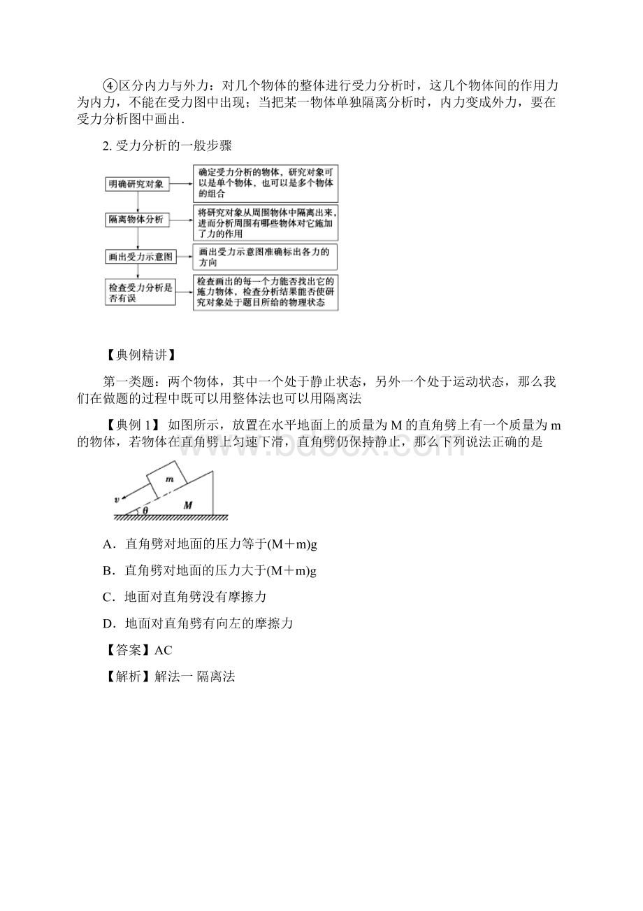 学年高中物理力学提升专题04整体隔离法在平衡问题中的应用Word文档下载推荐.docx_第2页