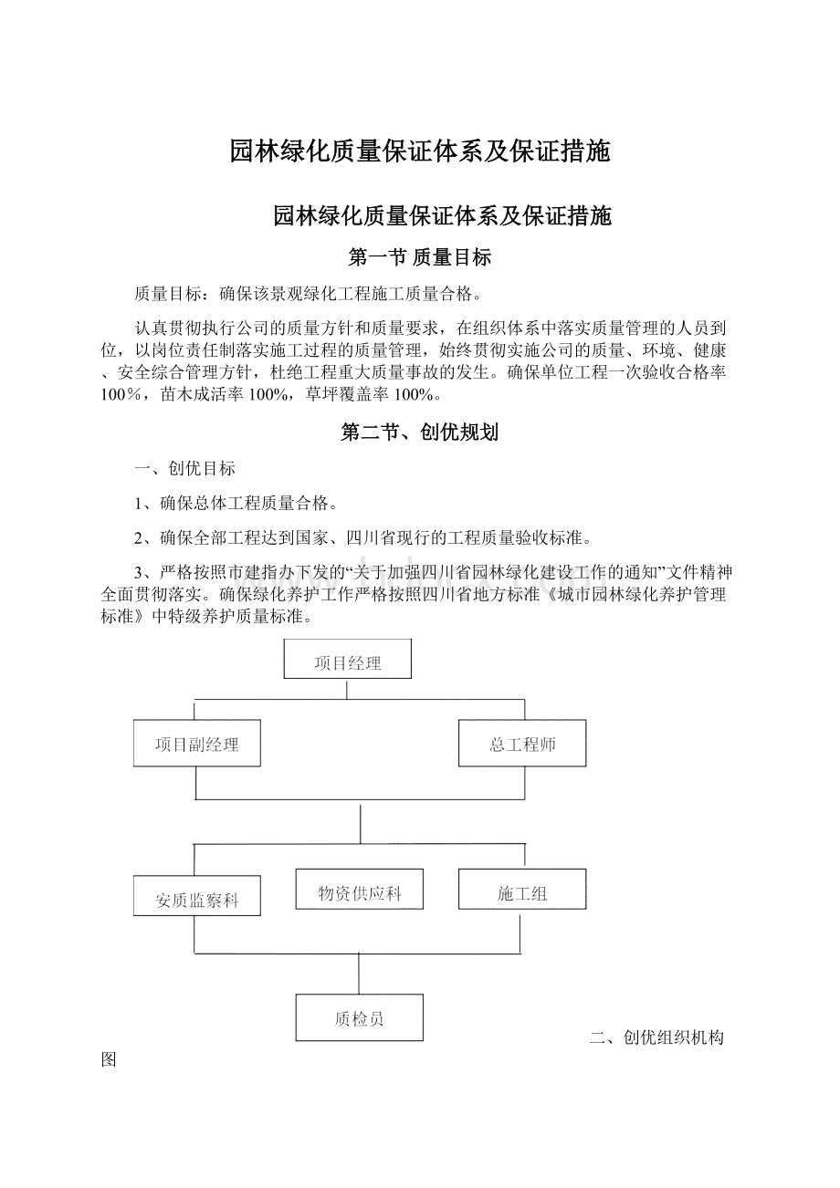 园林绿化质量保证体系及保证措施Word文件下载.docx_第1页