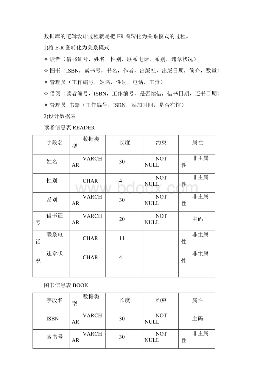 ORACLE大型数据库技术图书管理系统Word下载.docx_第3页