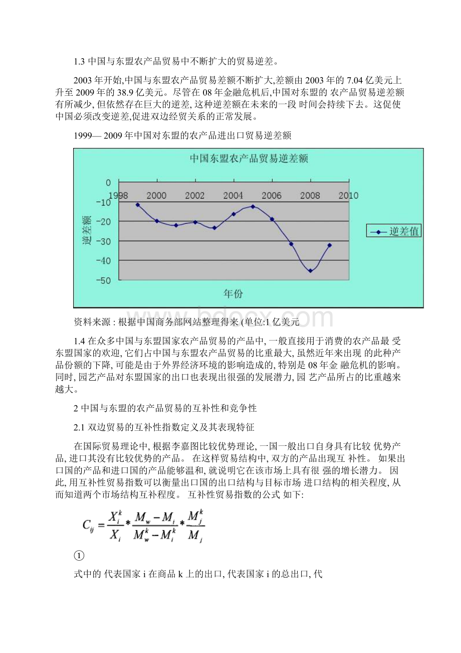 中国与东盟农产品贸易分析Word格式文档下载.docx_第3页