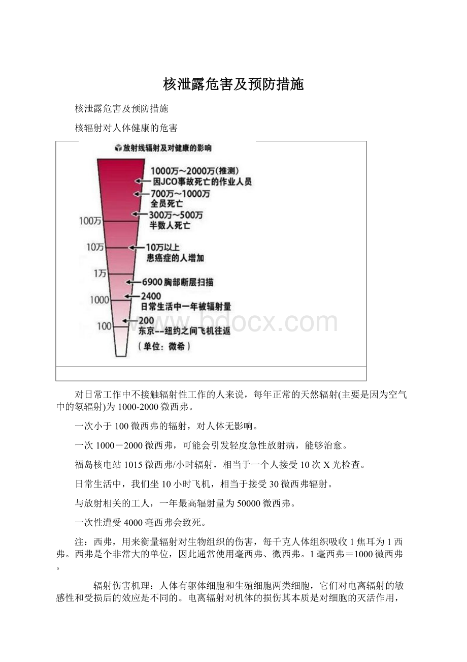 核泄露危害及预防措施.docx