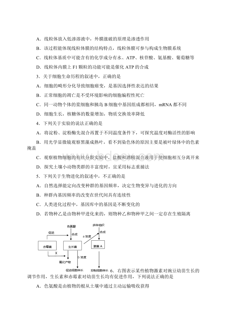 山东省青岛市届高三下学期第二次模拟考试理科综合试题.docx_第2页